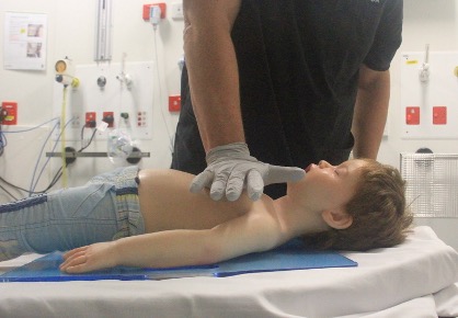 Resuscitation chest compressions child 1